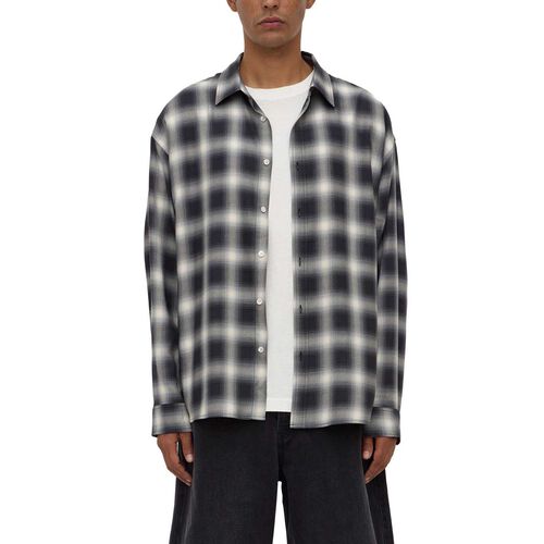 Assembly Label Elio Japanese Check Long Sleeve Shirt True Navy/Cream